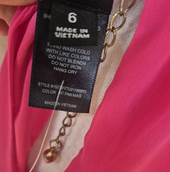 NWT Kate and Lily Hot Pink Long Necklace Dress - Picture 4 of 8